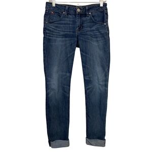 Hudson Bacara Crop Straight Cuffed Jeans Medium Wash NW658ZNA Women's 27